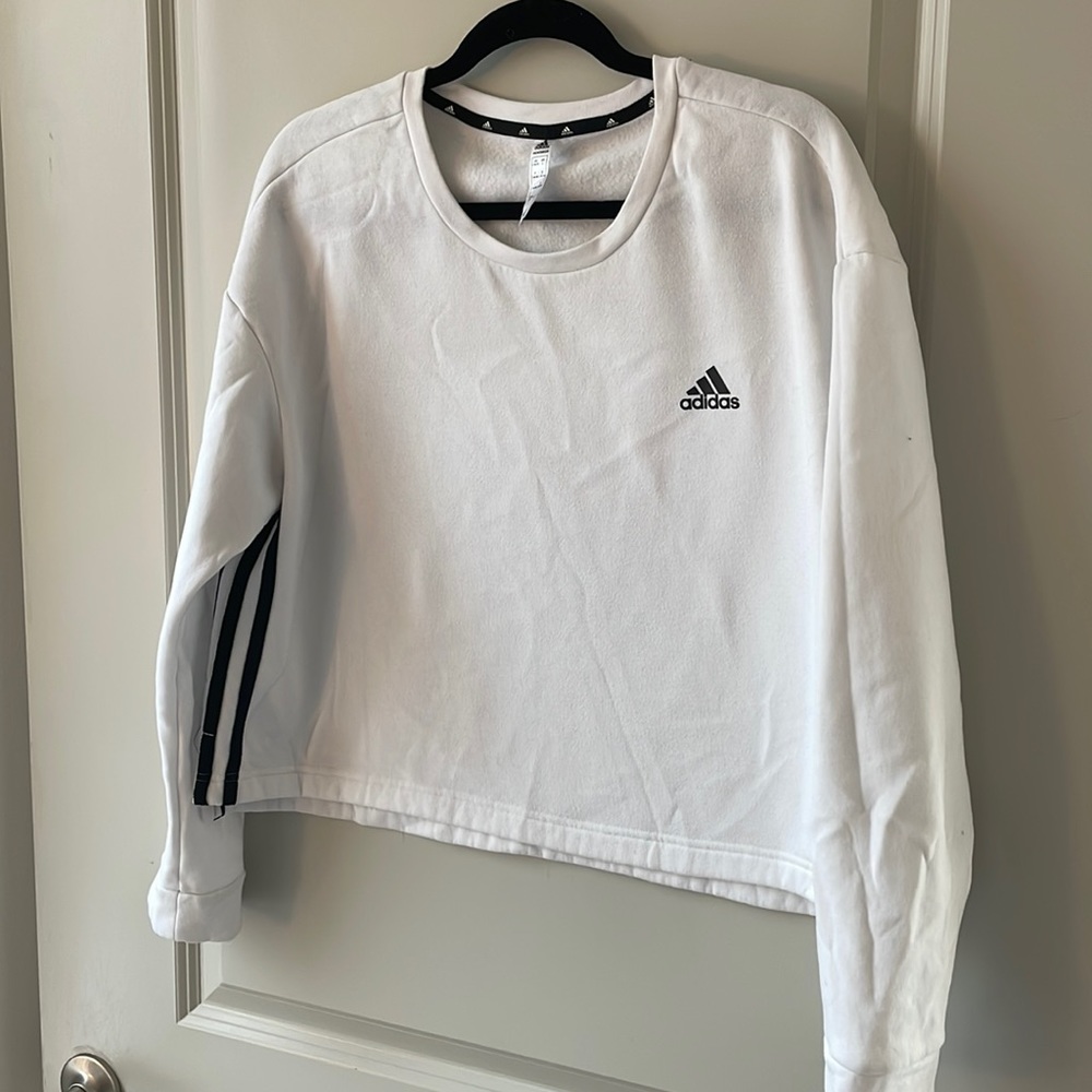 Adidas prime green crop sweatshirt